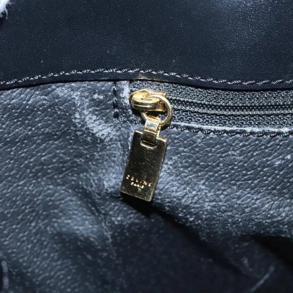 CELINE Macadam Canvas Hand Bag PVC Black Auth 90827 - Picture 13 of 16